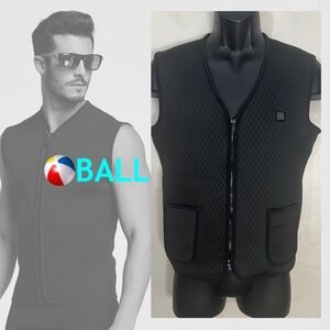 Ball Neoprene Vest Large Gently worn Full zip Fully lined 2 pockets